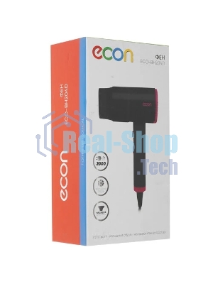 Фен ECON ECO-BH204D черный/розовый, 2000 Вт