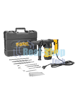 Перфоратор Denzel RHVB-1250-32, SDS-plus, 1250 Вт, 5,5 Дж, от сети