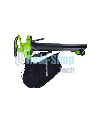 Садовый пылесос и воздуходув GreenWorks GD40BVIIK5, 40V, бесщеточный, c 1хАКБ 5А·ч и ЗУ (2406907UG)