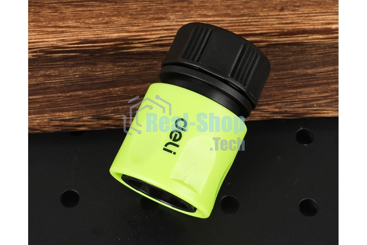 Соединитель быстросъемный с аквастопом для поливочных шлангов 1/2