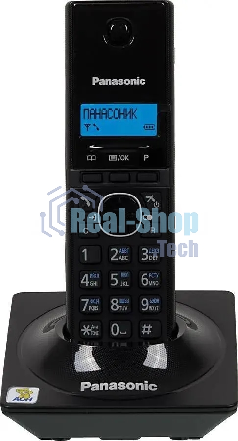 Телефон беспроводной (DECT) Panasonic KX-TG1711RUB черный АОН, Caller ID,12 мелодий звонка,подсветка дисплея,поиск трубки