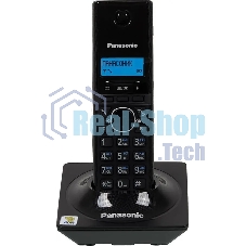 Телефон беспроводной (DECT) Panasonic KX-TG1711RUB черный АОН, Caller ID,12 мелодий звонка,подсветка дисплея,поиск трубки