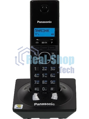 Телефон беспроводной (DECT) Panasonic KX-TG1711RUB черный АОН, Caller ID,12 мелодий звонка,подсветка дисплея,поиск трубки