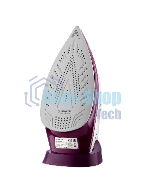 Утюг BRAYER BR4009 белый/фиолетовый, 2400 Вт, 25 г/мин, 140 г/мин, 280 мл