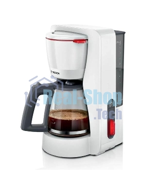 Кофеварка капельная Bosch TKA3M131 белый, исп. кофе - молотый, 1.4 л, 1200 Вт.