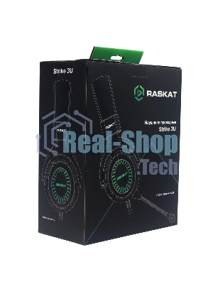 Гарнитура Raskat Strike 3U чёрный, проводная, USB, съёмный микрофон, подсветка