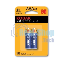 Батарейки Kodak LR03-2BL MAX SUPER Alkaline K3A-2 (20/100/19800)