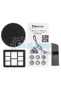 Пылесос Sakura SA-8312R красный/серый, 300/1600 Вт, уборка сухая, пылесборник контейнер 1.5 л