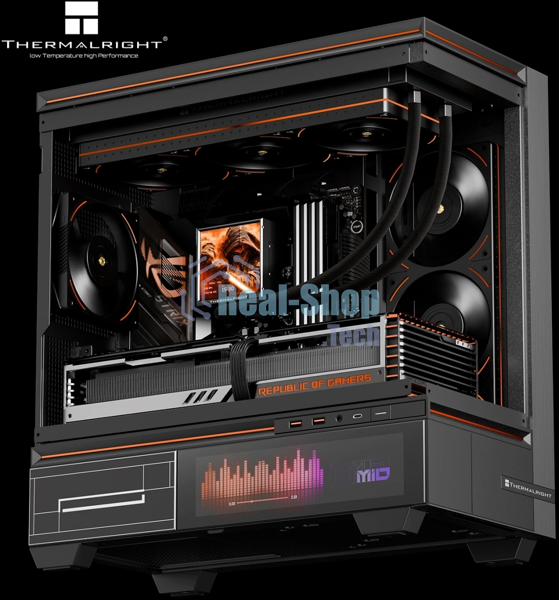 Система водяного охлаждения Thermalright Peerless Vision 360 UB Soc-AM5/AM4/1200/1700/1851 черный 4-pin 28.1dB Al Ret (P-VISION-UB-360-BL-ARGB)