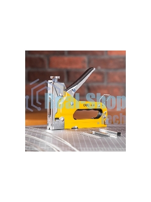 Мебельный степлер Deli DL1313 3-в-1. 4-8мм. 0,6 кг. Полностью стальная конструкция. Подходит для D/U/T.