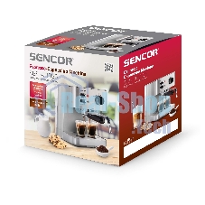 Кофеварка рожковая Sencor SES 4010SS серый, исп. кофе - молотый, 1.5 л, 1050 Вт, 15 бар