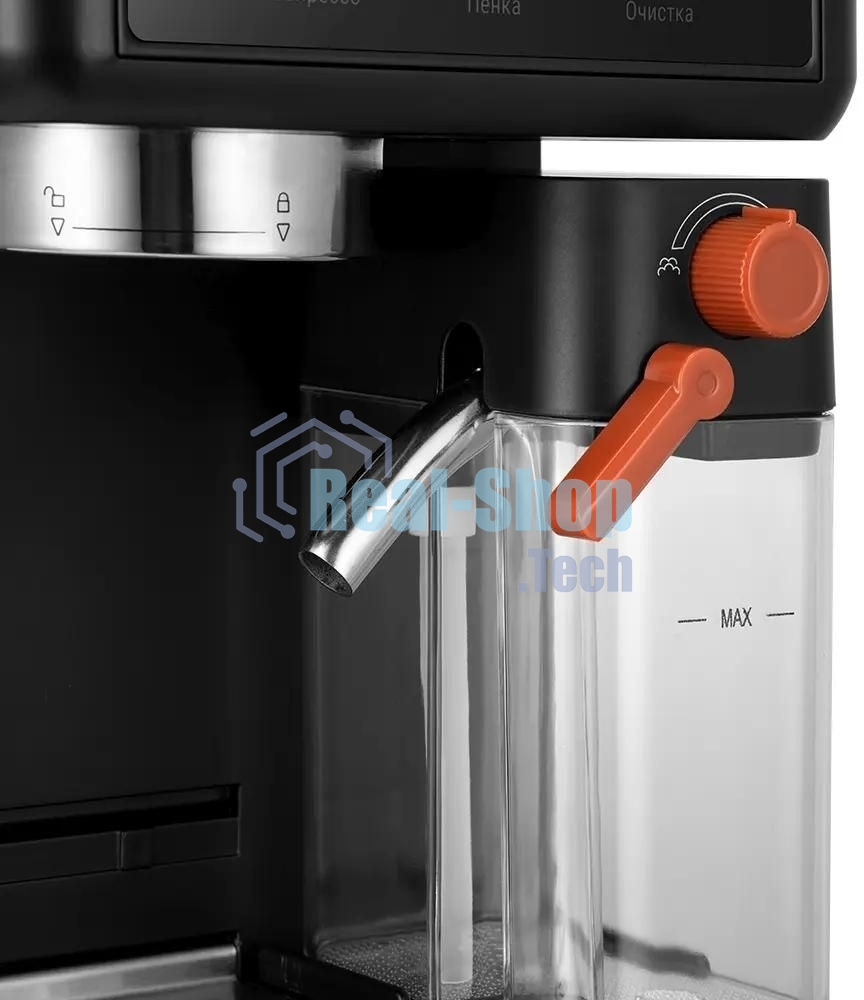 Кофеварка рожковая Kitfort КТ-7554 черный, исп. кофе - молотый, 1 л, 1350 Вт, 20 бар