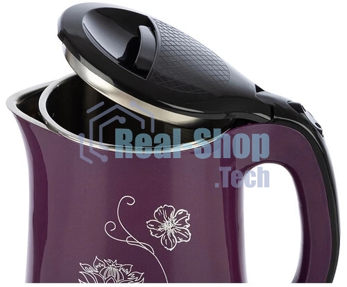Чайник электрический ENERGY E-265 1,8 л,двойной корпус,фиолетовый,1500 Вт (164127)