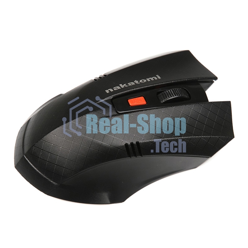 Мышь беспроводная Nakatomi MRON-04U черный, 1600 dpi, радиоканал, USB, кнопки - 6