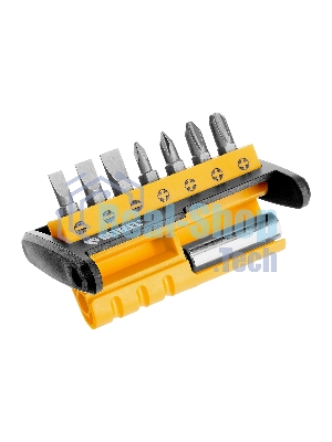 Набор бит с магнитным держателем Denzel S2, 8 шт.