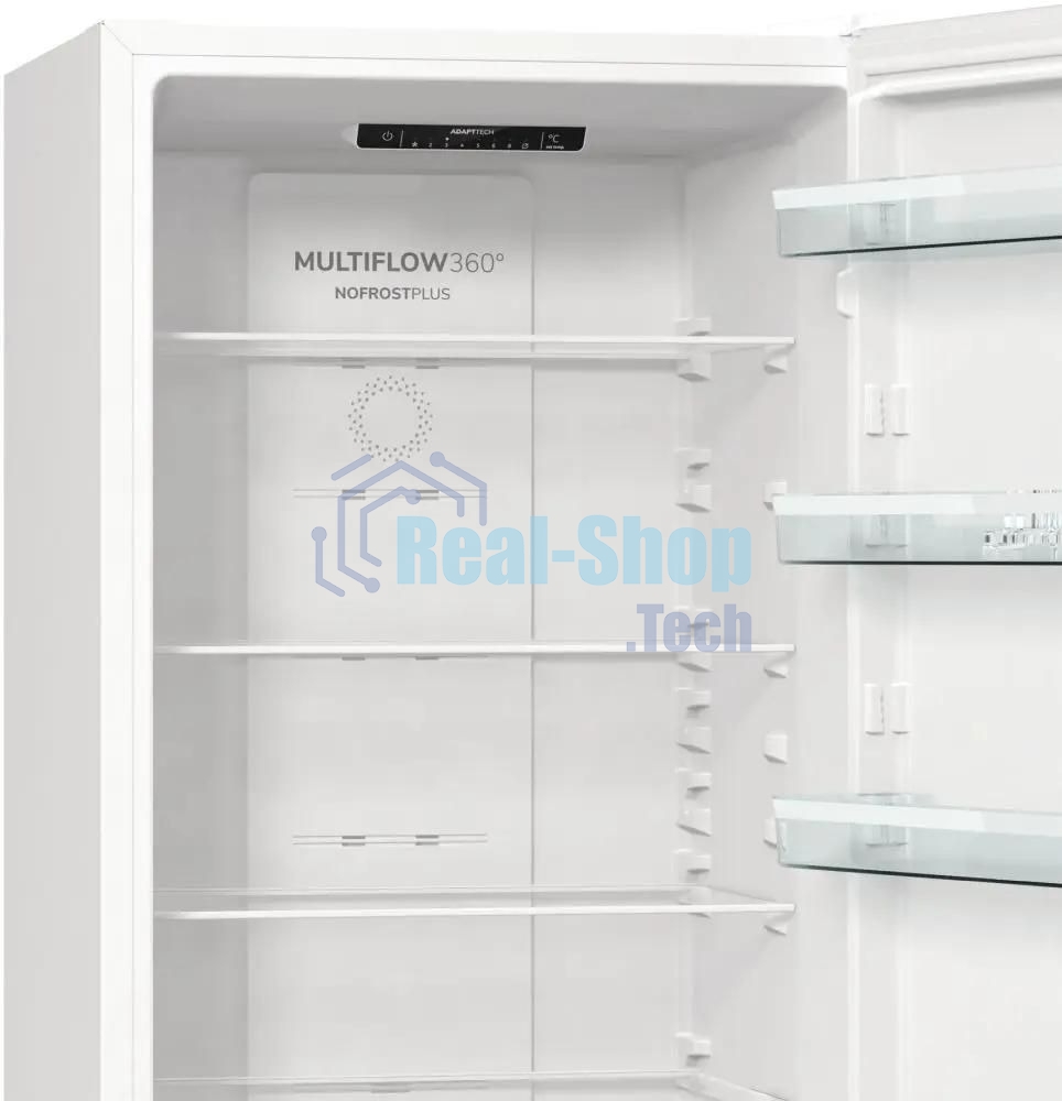 Холодильник Gorenje NRK6201PW4 белый двухкамерный 235/96л морозилка снизу, No Frost