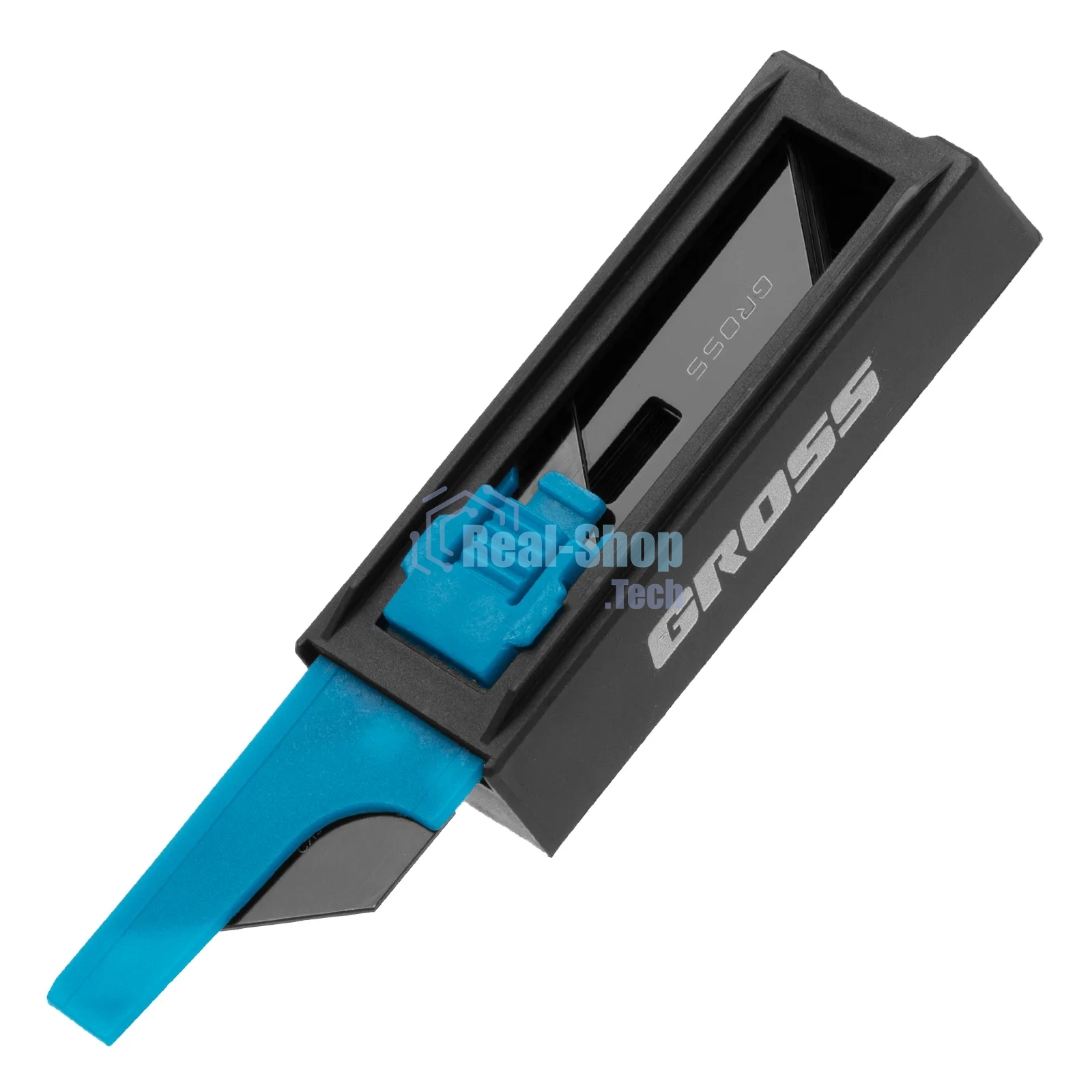 Лезвия Gross 79377, 19 мм, SK2 Black, трапециевидные, выдвижной пластиковый пенал, 10 шт.