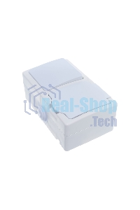 Блок ОП Аллегро 1-кл. вык. + роз. с заземл. защ. шторки с крыш. IP54 бел. UNIVersal 5562968