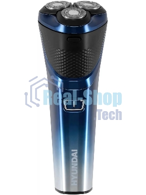 Электробритва роторная Hyundai H-SH8089 реж.эл.:3 питан.:аккум. голубой