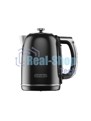 Чайник электрический Galaxy Line GL 0360 1.7л. 2200Вт черный корпус: нерж.сталь/пластик