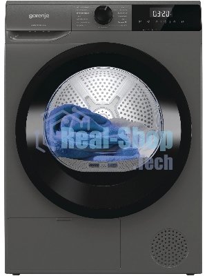 Сушильная машина Gorenje D2HNE82/C серый, 8 кг, сушка - тепловой насос, программ - 15, 59.5 x 84.5 x 58 см