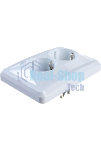 Розетка 2-м СП Вега РС12-3-ВБ с заземл. контактом без защ. штор 16А белый ИЭК ERV21-K01-16-DM