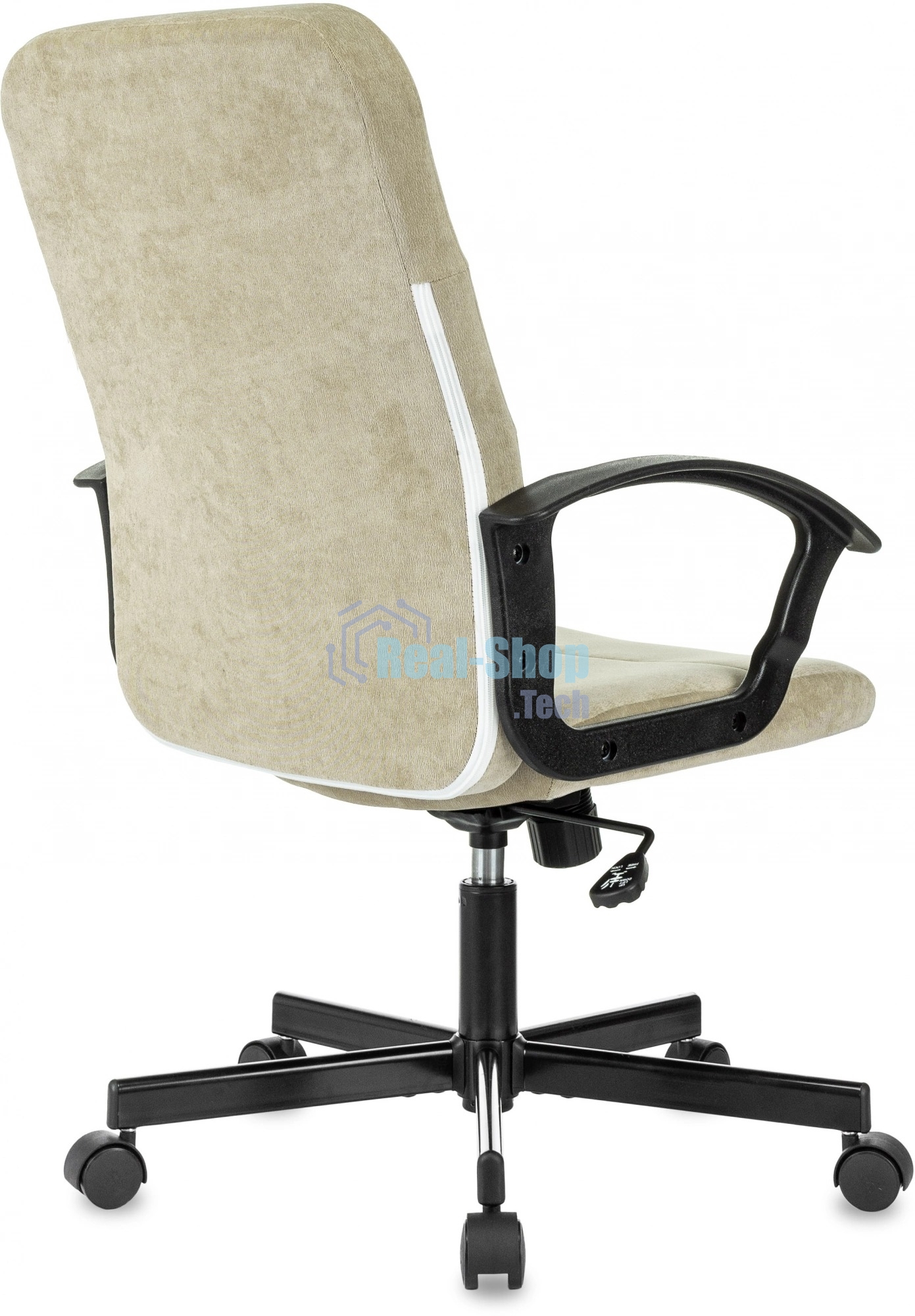 Кресло офисное Бюрократ Triest Fabric песочный Light-21 крестов. металл черный