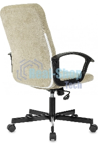 Кресло офисное Бюрократ Triest Fabric песочный Light-21 крестов. металл черный