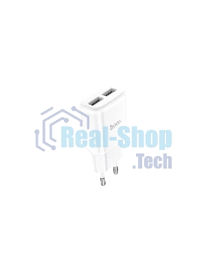 Блок питания (сетевой адаптер) HOCO C88A Star два порта USB, 2.4A, 10.8W белый