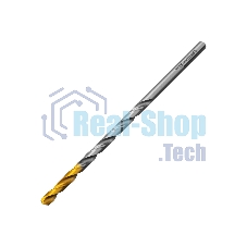 Сверло спиральное по металлу Denzel 5,5 х 139 мм, Р6М5, Golden Tip, удлиненное