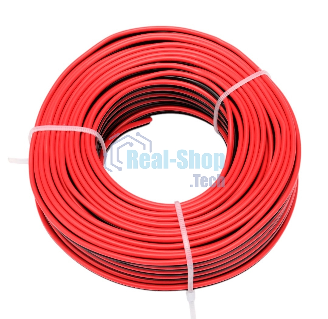 Акустический кабель Cablexpert CC-TC2Lx0.35-20M, 2x0.35мм2, 20м, черно-красный, пакет