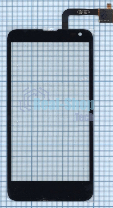 Сенсорное стекло (тачскрин) для Fly IQ4514 EVO Tech 4, черное