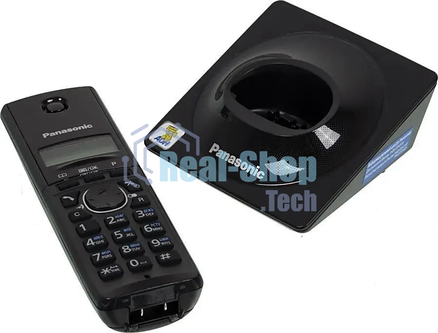 Телефон беспроводной (DECT) Panasonic KX-TG1711RUB черный АОН, Caller ID,12 мелодий звонка,подсветка дисплея,поиск трубки