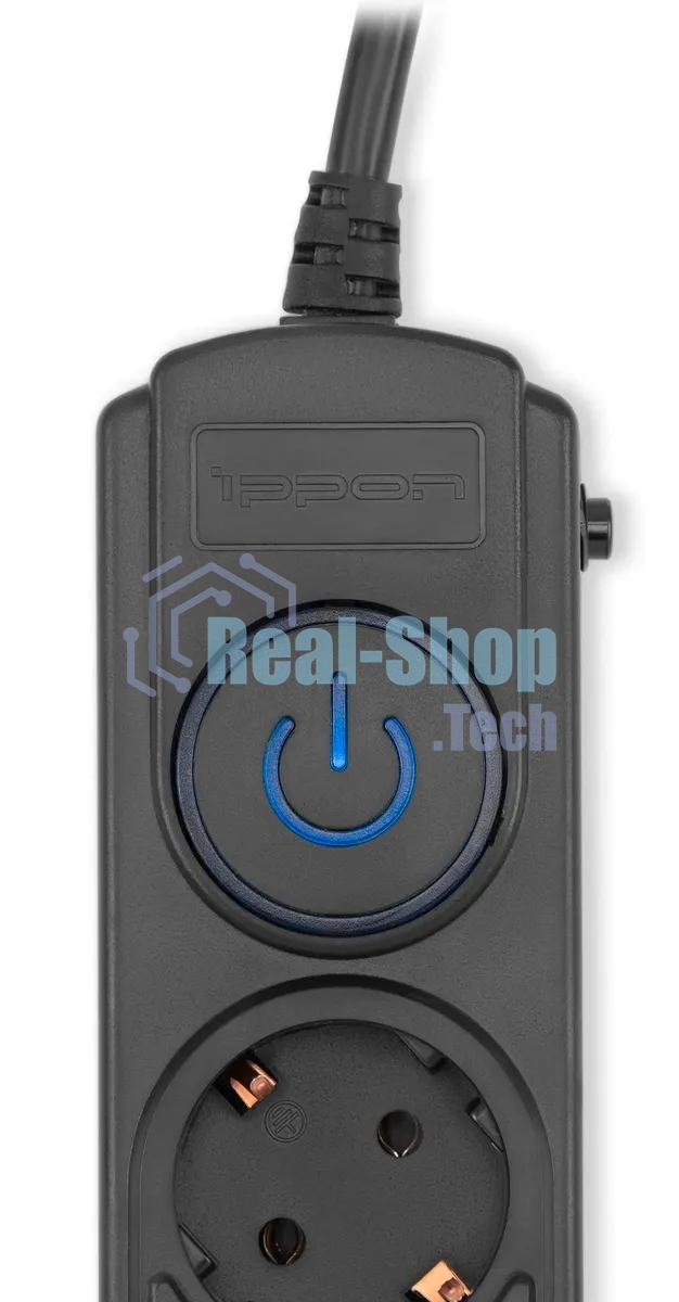 Сетевой фильтр Ippon BK-6-EU-3-16-B 3 м (6 розеток) черный (коробка)