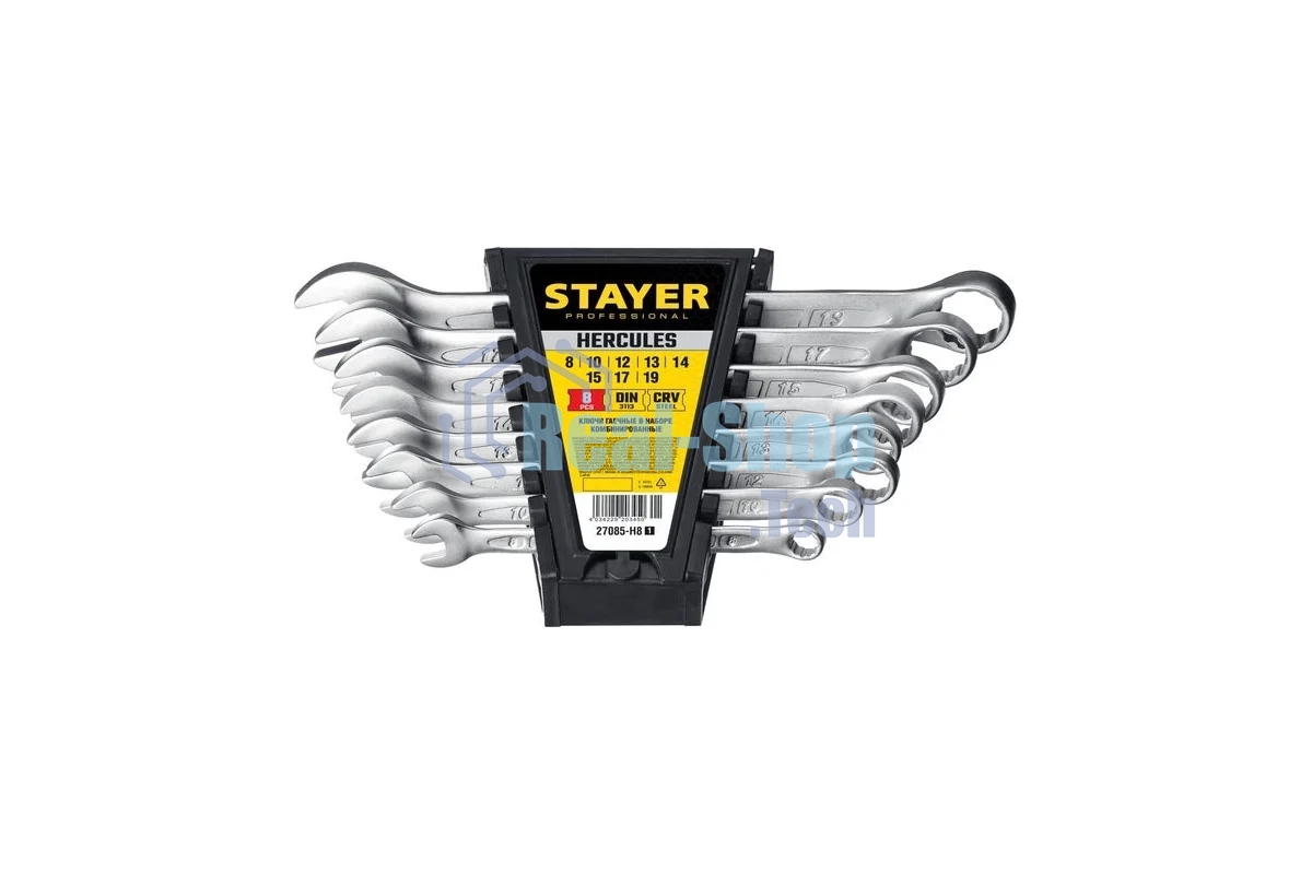 Набор комбинированных гаечных ключей Stayer 8 шт 8 - 19 мм HERCULES 27085-H8_z01