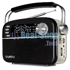 Радиоприемник белый SVEN SRP-505 (4 Вт, FM/AM/SW, USB, SD/microSD, Bluetooth, 1200 мАч)