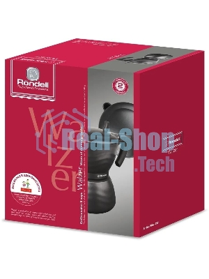 Кофеварка гейзерная Rondell Walzer RDA-432, 0.3л, алюминий, черный