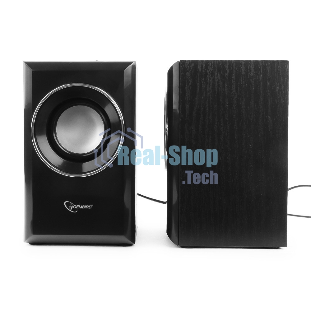 Акустическая система Gembird SPK-204, черный МДФ,2х3 Вт, регулятор громкости, USB