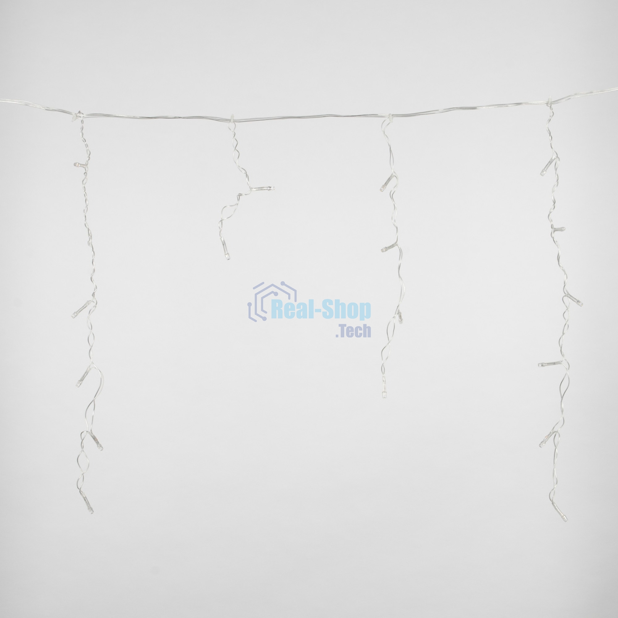 Бахрома светодиодная Uniel 1,8м 48 светодиодов синий свет Провод прозрачный ULD-B1805-048/DTA BLUE IP20