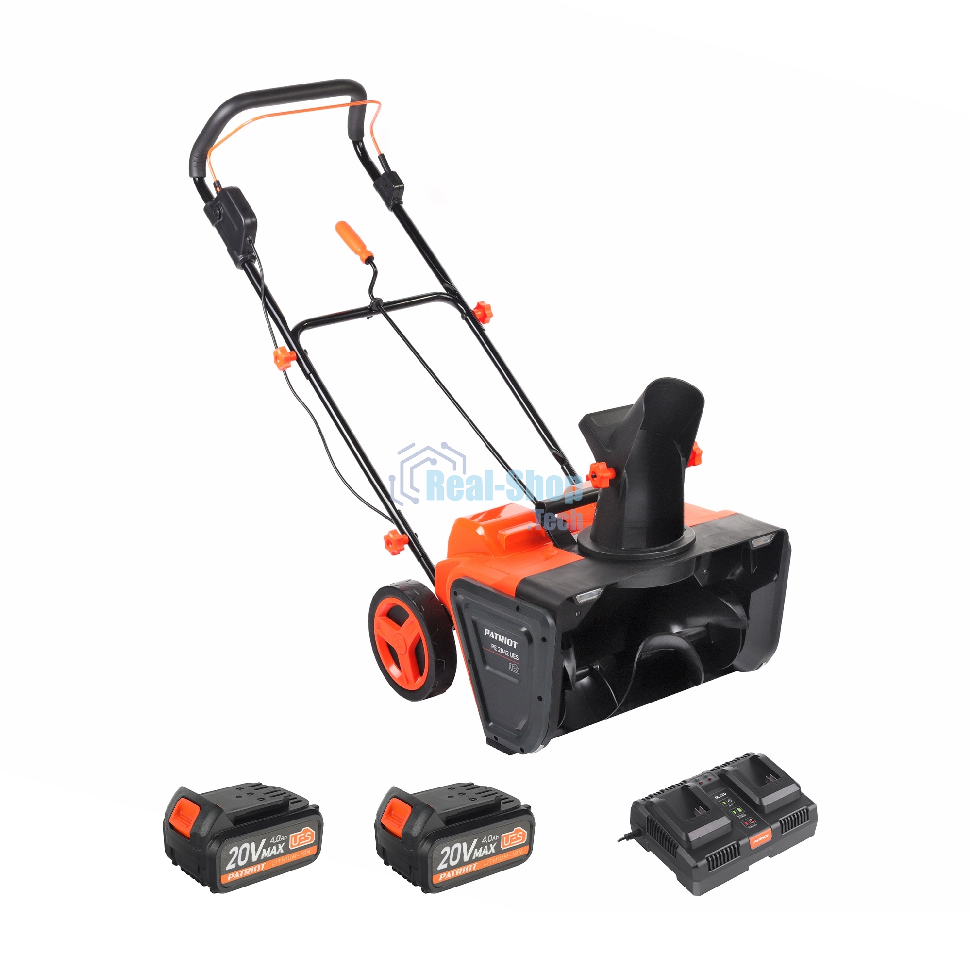 Снегоуборщик аккумуляторный Patriot PE 2842 UES 20V MAX*2; 2АКБ 4Ah+З\У