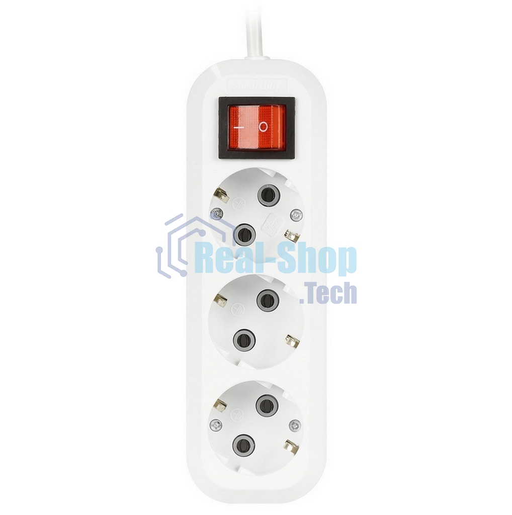 Удлинитель Smartbuy (SBE-16-3-10-ZS) 3 гнз х 10 м (16А/3.5кВт, ПВС 3х1.0)