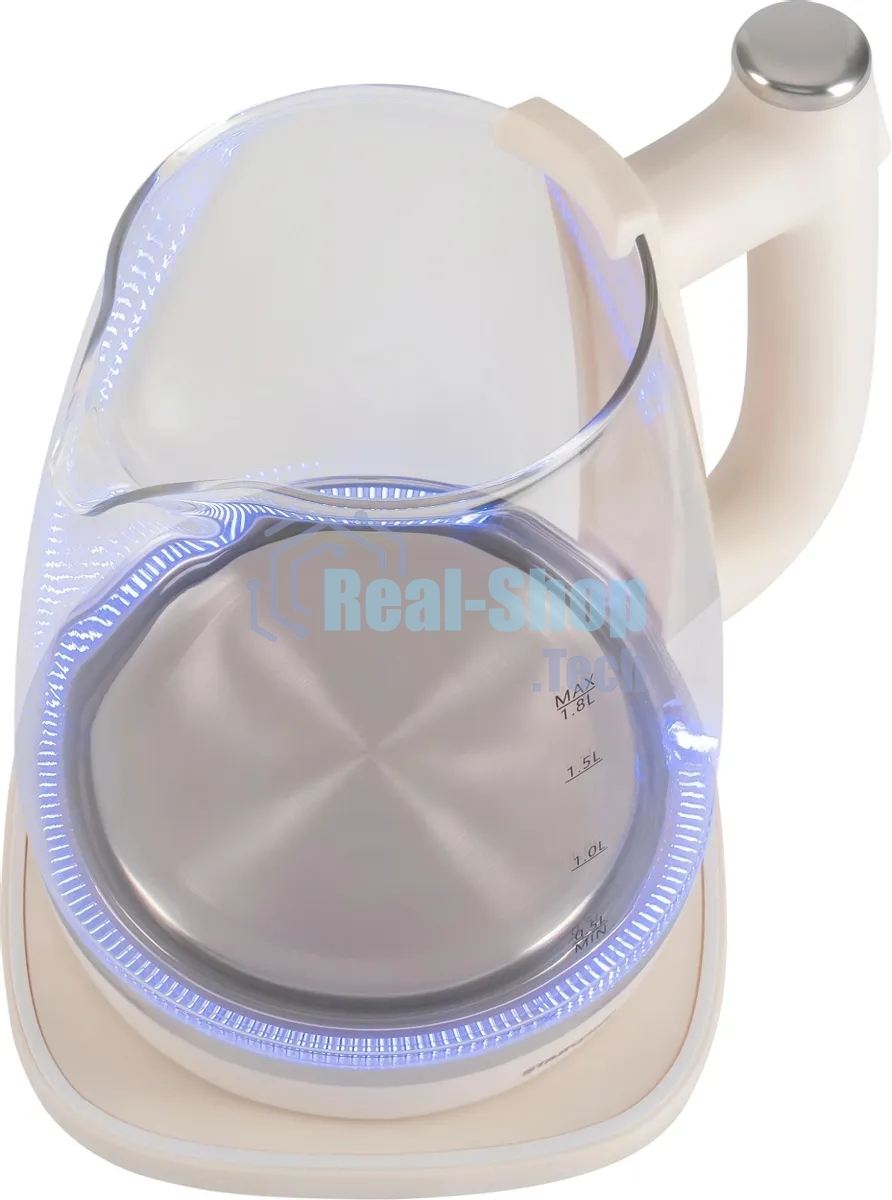 Чайник электрический Starwind SKG4042 1.8 л, 1800 Вт, слоновая кость корпус: стекло