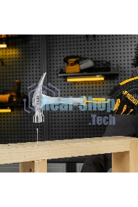 Молоток-гвоздодер Denzel 560 г, цельнометаллический, двухкомпонентная рукоятка