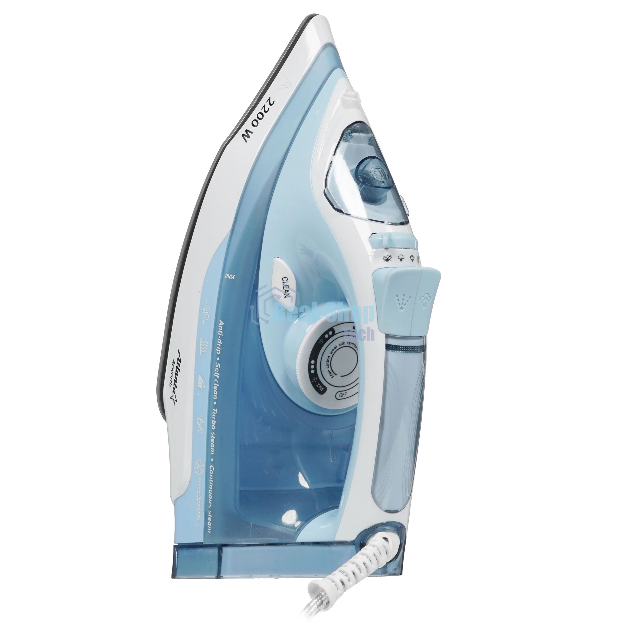 Утюг Atlanta ATH-5544 blue с пароувлажнением