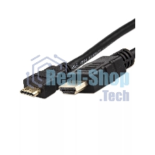 Кабель HDMI-19M --- MiniHDMI-19M ver 2.0+3D/Ethernet,1m Telecom