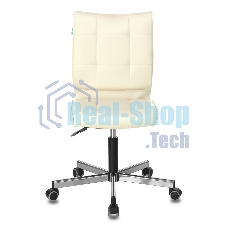 Кресло Бюрократ CH-330M/BEIGE бежевый, экокожа, 120 кг, механизм качания, без подлокотников