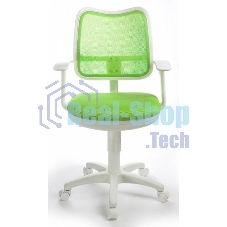 Кресло компьютерное Бюрократ CH-W797/SD/TW-18 TW-18 салатовый, спинка сетка, сиденье салатовый, колеса белый/салатовый, пластик белый