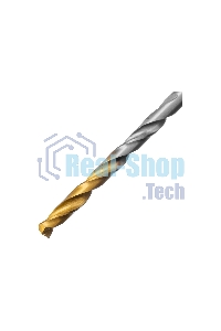 Сверло спиральное по металлу Denzel 3,2 x 65мм, Р6М5, Golden Tip, 2 шт.