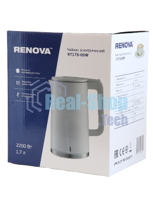 Чайник электрический Renova KT17S-05W нержавеющая сталь