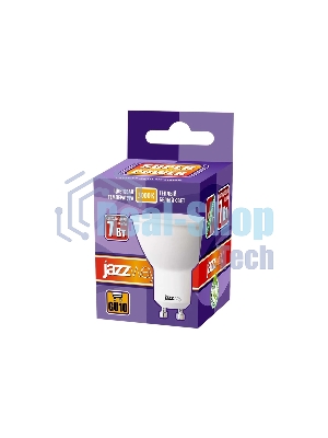 Лампа светодиодная JazzWay PLED-SP 7Вт 3000К теплый белый GU10 520лм 230В